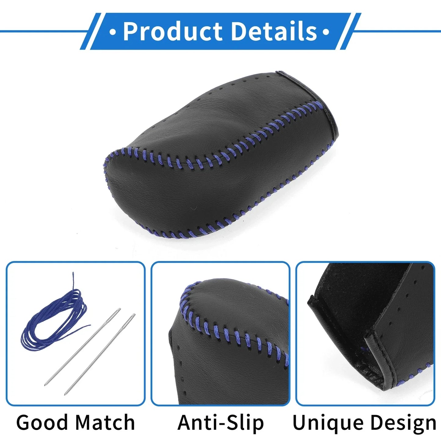 Car Gear Shift Knob Cover for Hyundai Tucson (2010-2013) - Black & Blue
