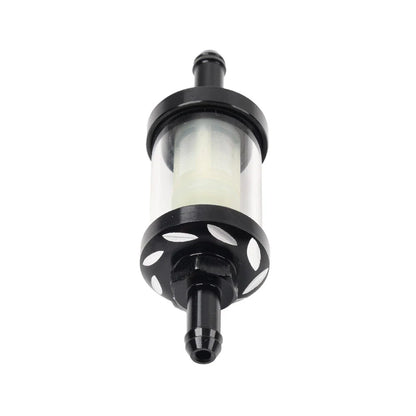 8MM 5/16 Inline Reusable Motorcycle Gas Fuel Filter for Universal Models