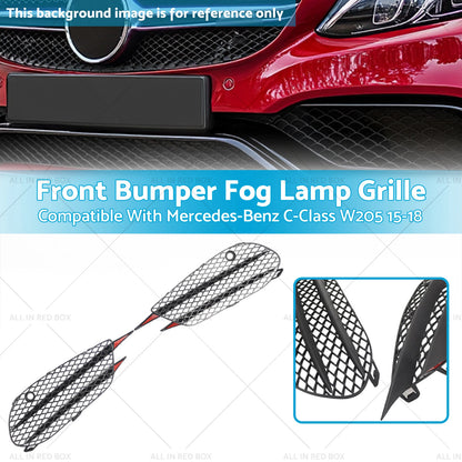 Front Bumper Fog Lamp Grille for Mercedes-Benz C-Class W205 (2015-2018)