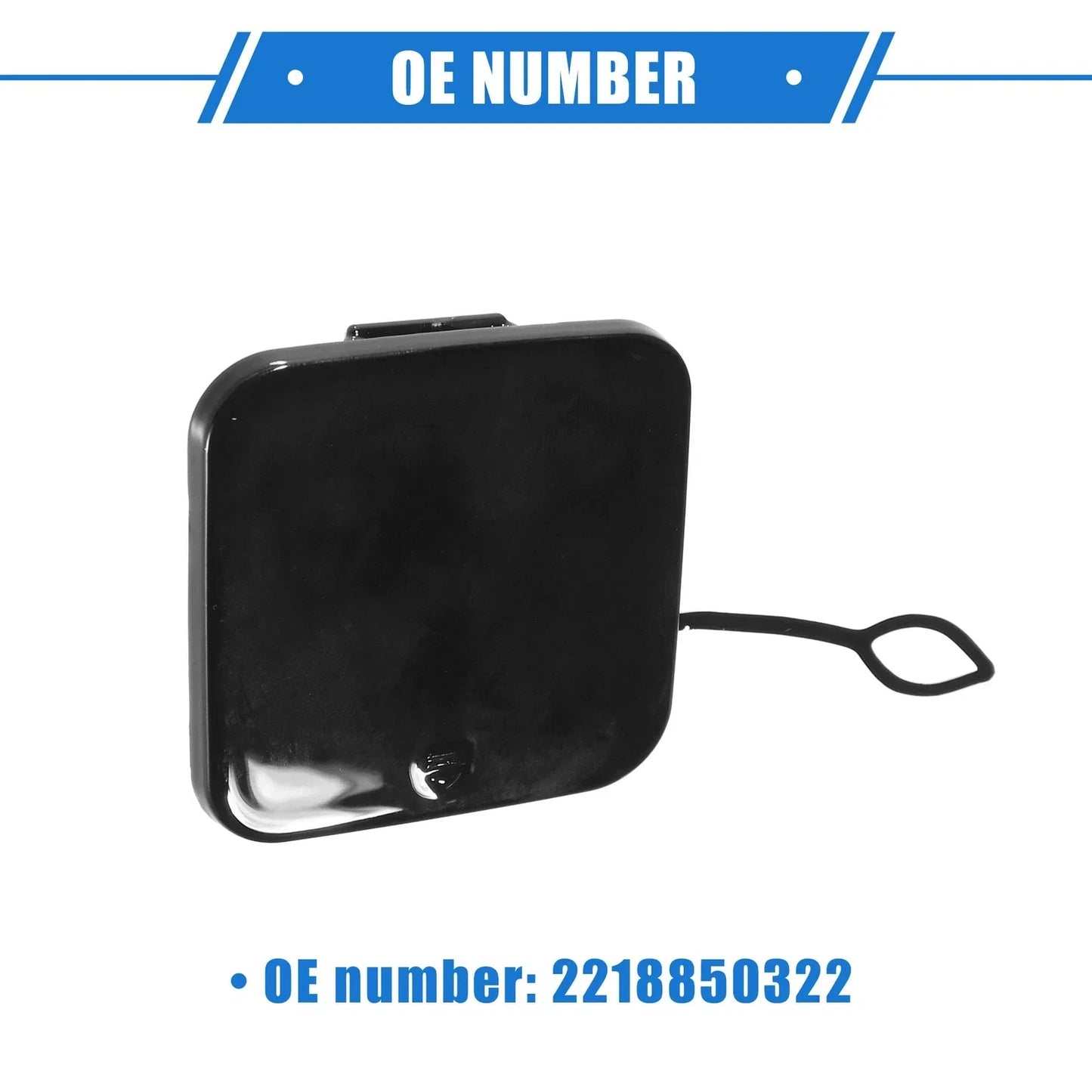 Front Bumper Tow Hook Cover for Mercedes-Benz S Class (2010-2013) Black