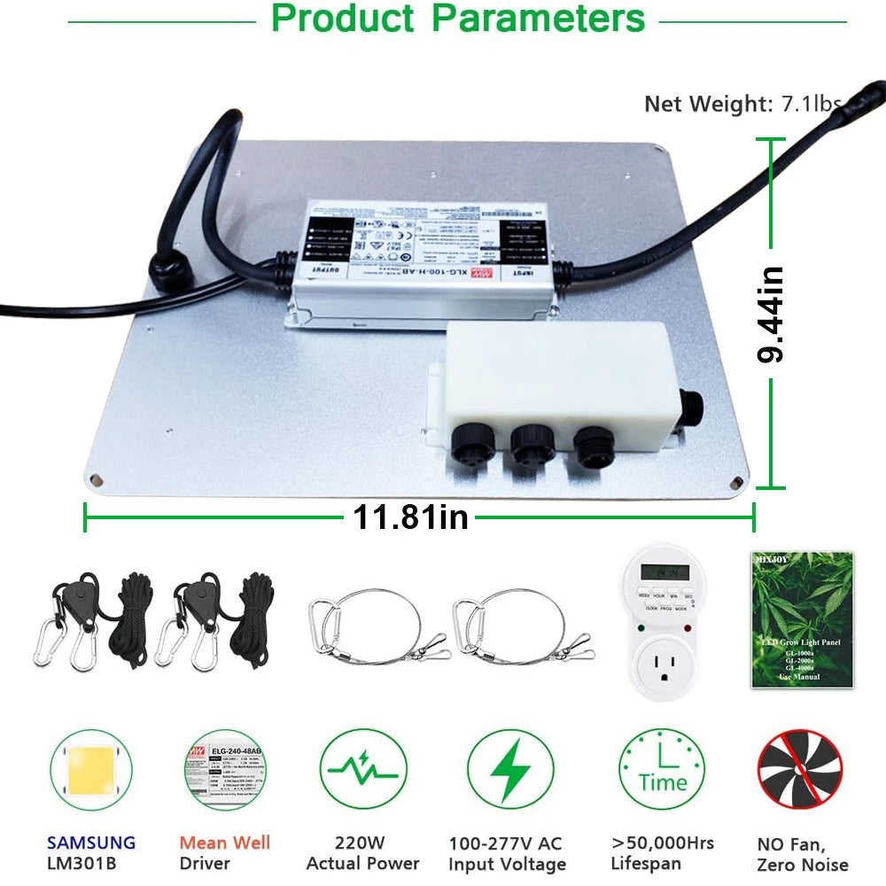 1000W LED Grow Light Full Spectrum for Indoor Plants