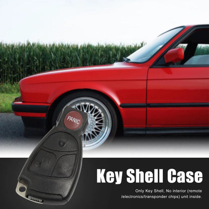 Key Fob Shell Case for Mercedes-Benz 4 Button Black (2010-2015)