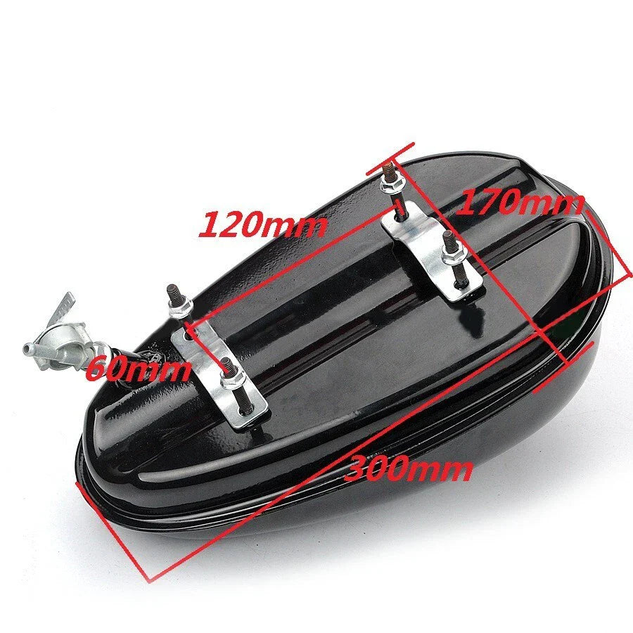 Metal Gas Tank Accessory With Cap for Motorized Bicycle Bike