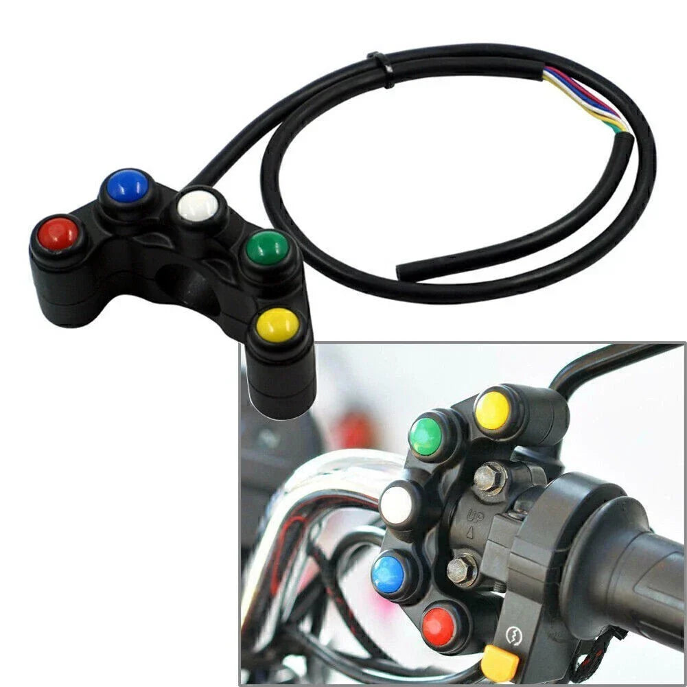 5 x Button Array Universal Handlebar Switch for Motorcycle (No Year Specified)