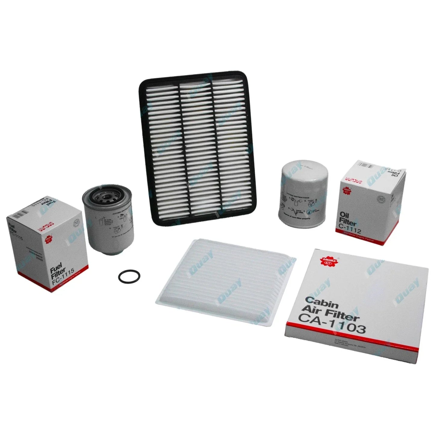 Air Oil Fuel & Cabin Filter Kit for Landcruiser Prado KZJ120 4cyl 1KZ-TE 3.0L
