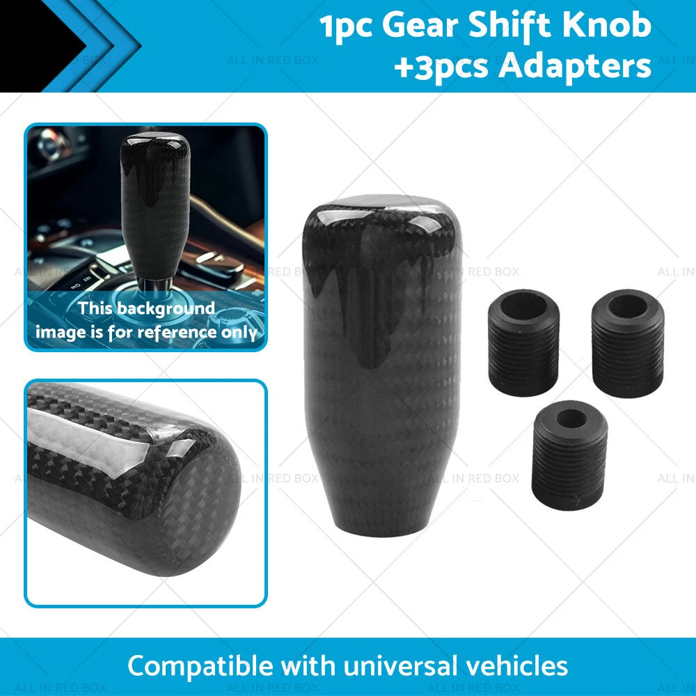 Real Carbon Fiber Universal Gear Shift Knob for Car - Black