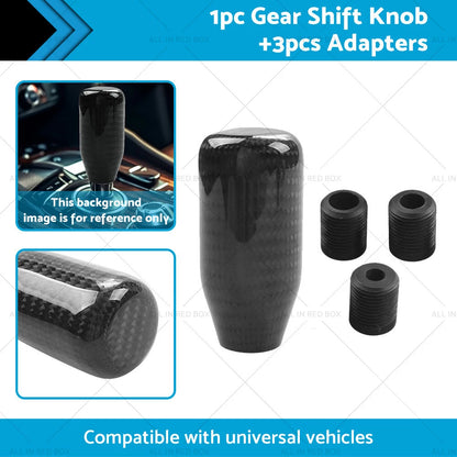 Real Carbon Fiber Universal Gear Shift Knob for Car - Black