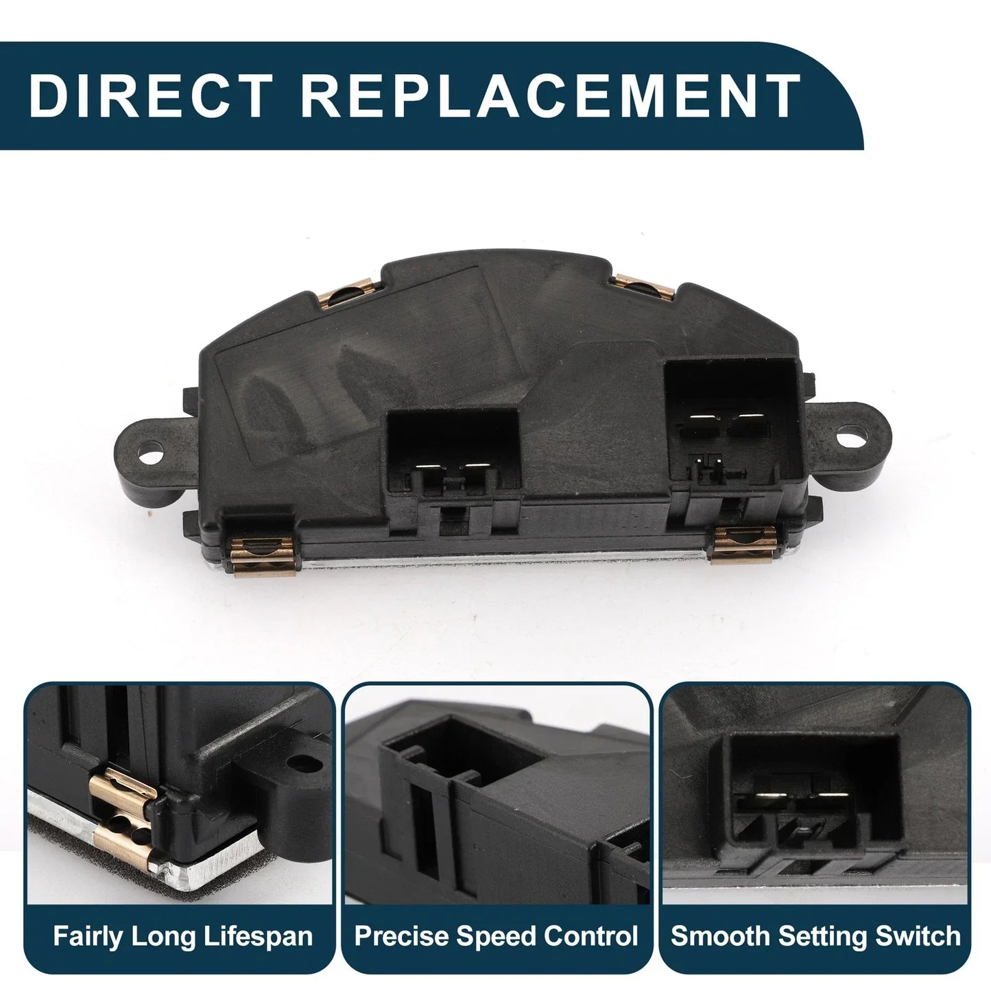 HVAC Blower Motor Resistor for Chrysler 300 (2014-2017) Black