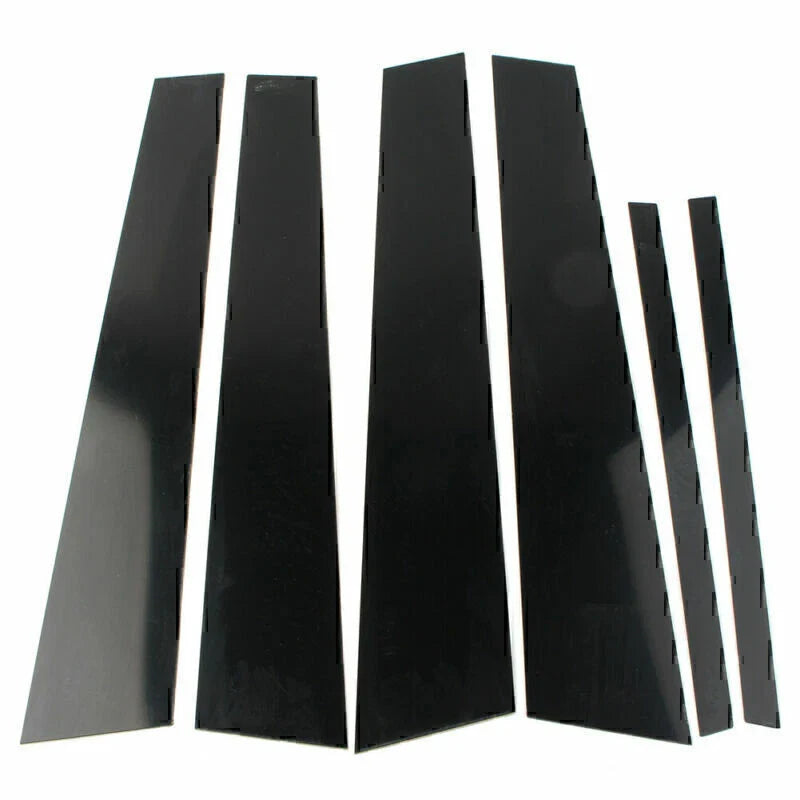 6 Pcs Car Door Trim Cover Kit Black Pillar Posts for Honda Accord (2008-2012)
