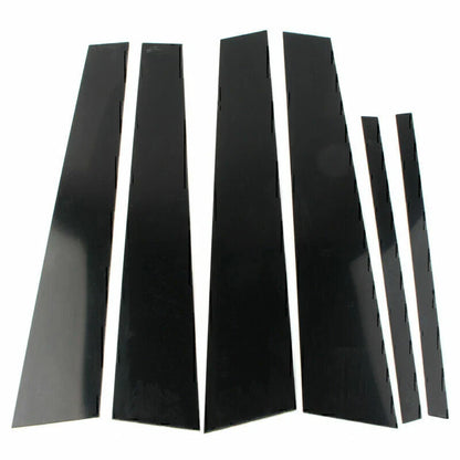 6 Pcs Car Door Trim Cover Kit Black Pillar Posts for Honda Accord (2008-2012)