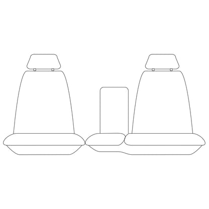 Front Custom Tailor Made Grey Canvas Car Seat Covers for Toyota FZJ105 HZJ105