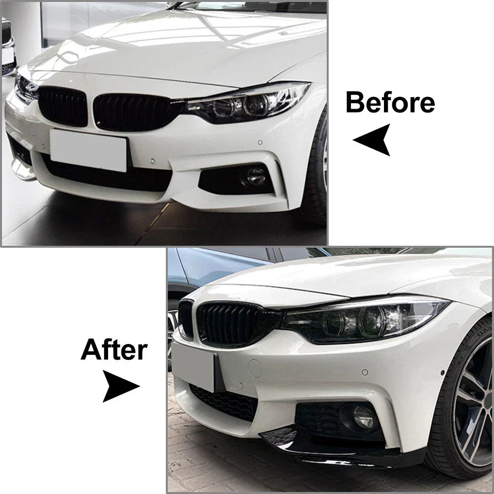 Front Bumper Splitter Canards Air Vent Cover for BMW 4-Series (2014-2020)