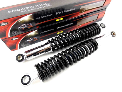 350mm JBS Black/Chrome Rear Shock Absorbers for Kawasaki Z1