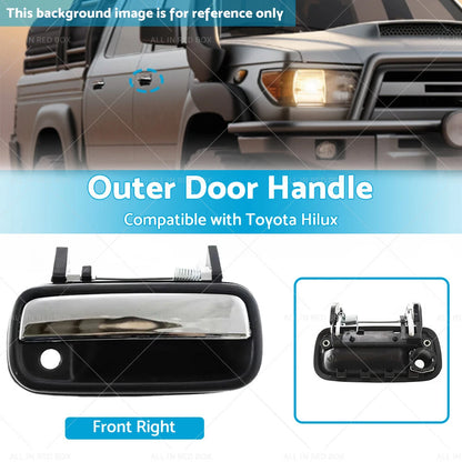 Chrome Front Right Outer Door Handle for Toyota Hilux (1988-1997)