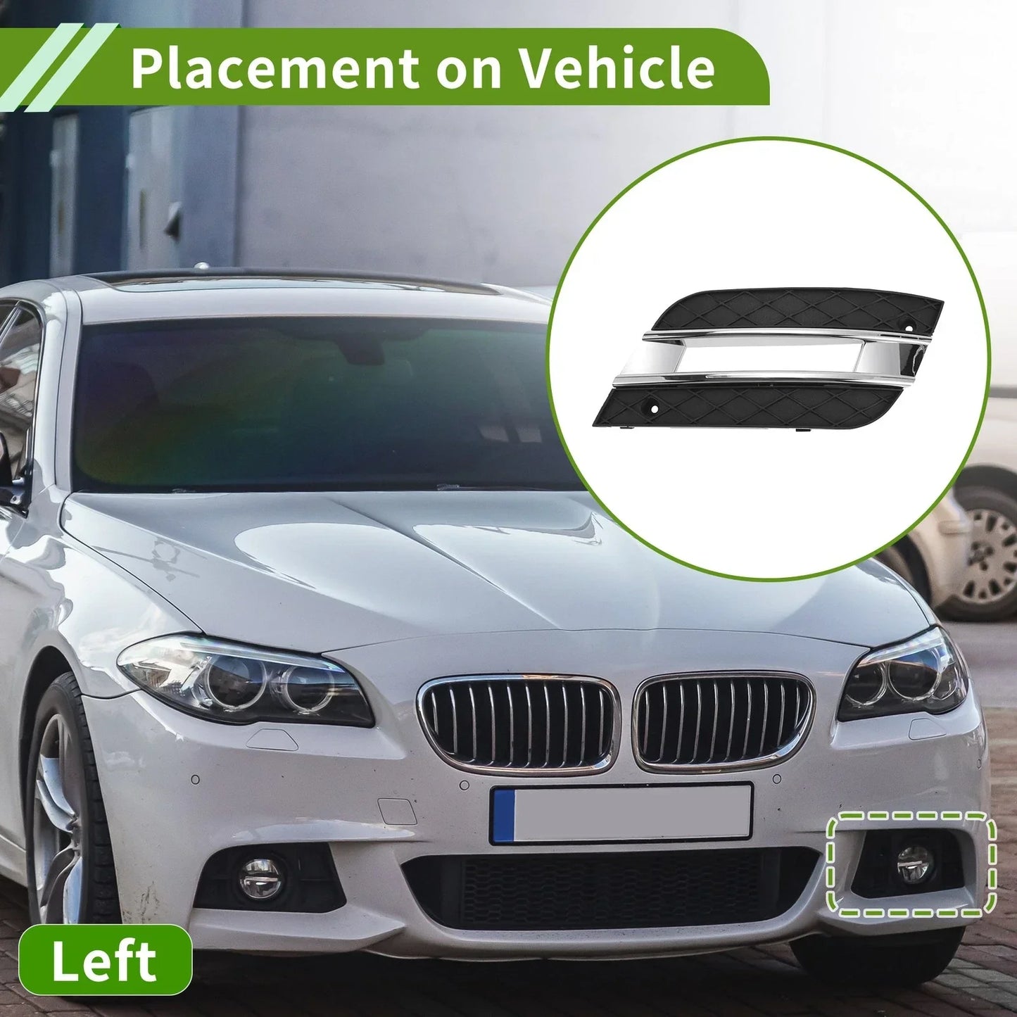 Front Left Fog Light Grill for Mercedes Benz ML450 (2009-2011)