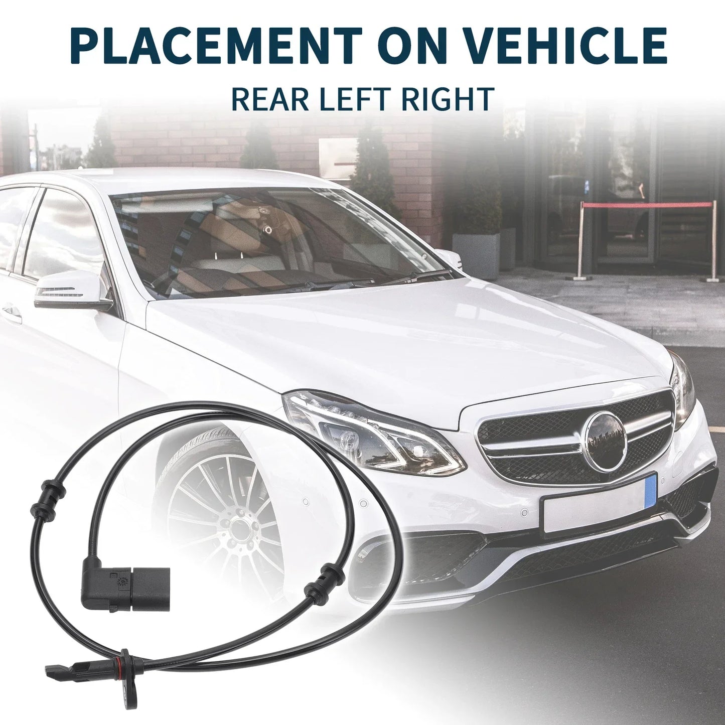 2 x Rear Side ABS Wheel Speed Sensors for Mercedes-Benz C300 (2015-2021)