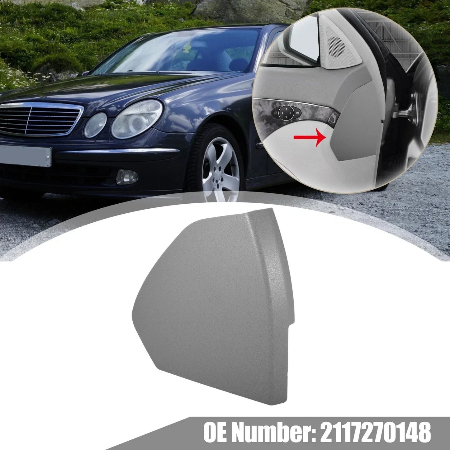 Front Left Door Cover Trim Panel for Mercedes Benz E-Class W211 (2003-2009)