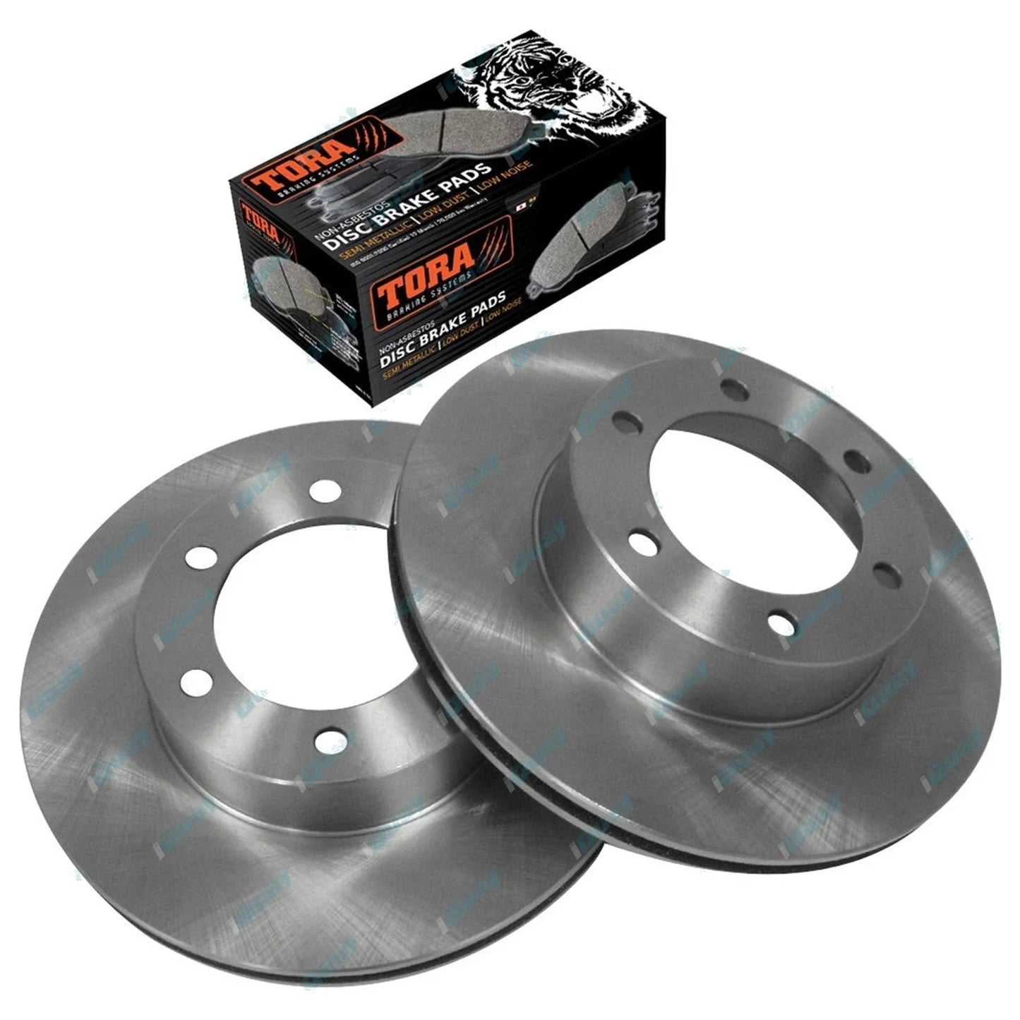 2 x Front Brake Disc Rotors & Pads Set for Toyota Prado KZJ95 RZJ95 VZJ95 (1996-2002)