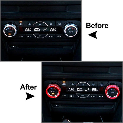 AC Climate Control Knob Ring Covers for Mazda 3, CX-5 (2014-2019)
