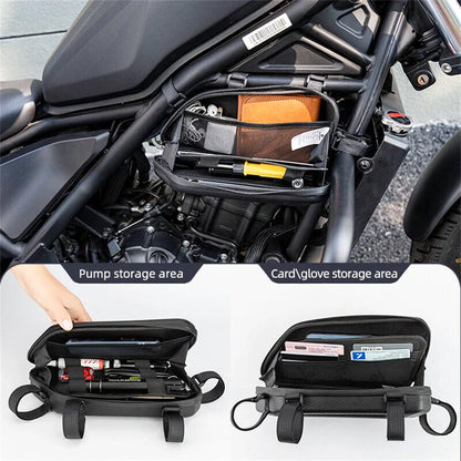 1.5L Hard Shell Side Storage Bags for Motorcycle - Left & Right - Black