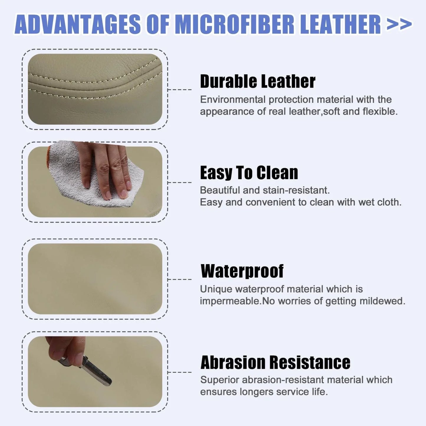 Front Door Armrest Cover Pad for Honda Ridgeline (2006-2014) - Beige