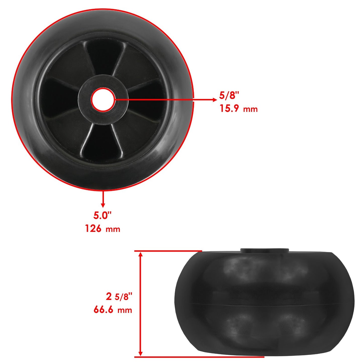 Deck Gauge Wheel with Arm for John Deere X320 X324 X340 48 Inch Front Right (OEM)