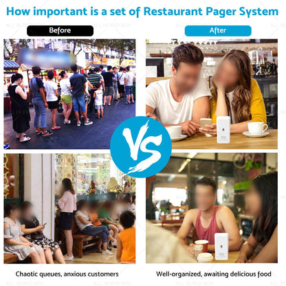 16 x Restaurant Pager System Buzzers for Guest Queuing in Food Truck, Cafe, Bar