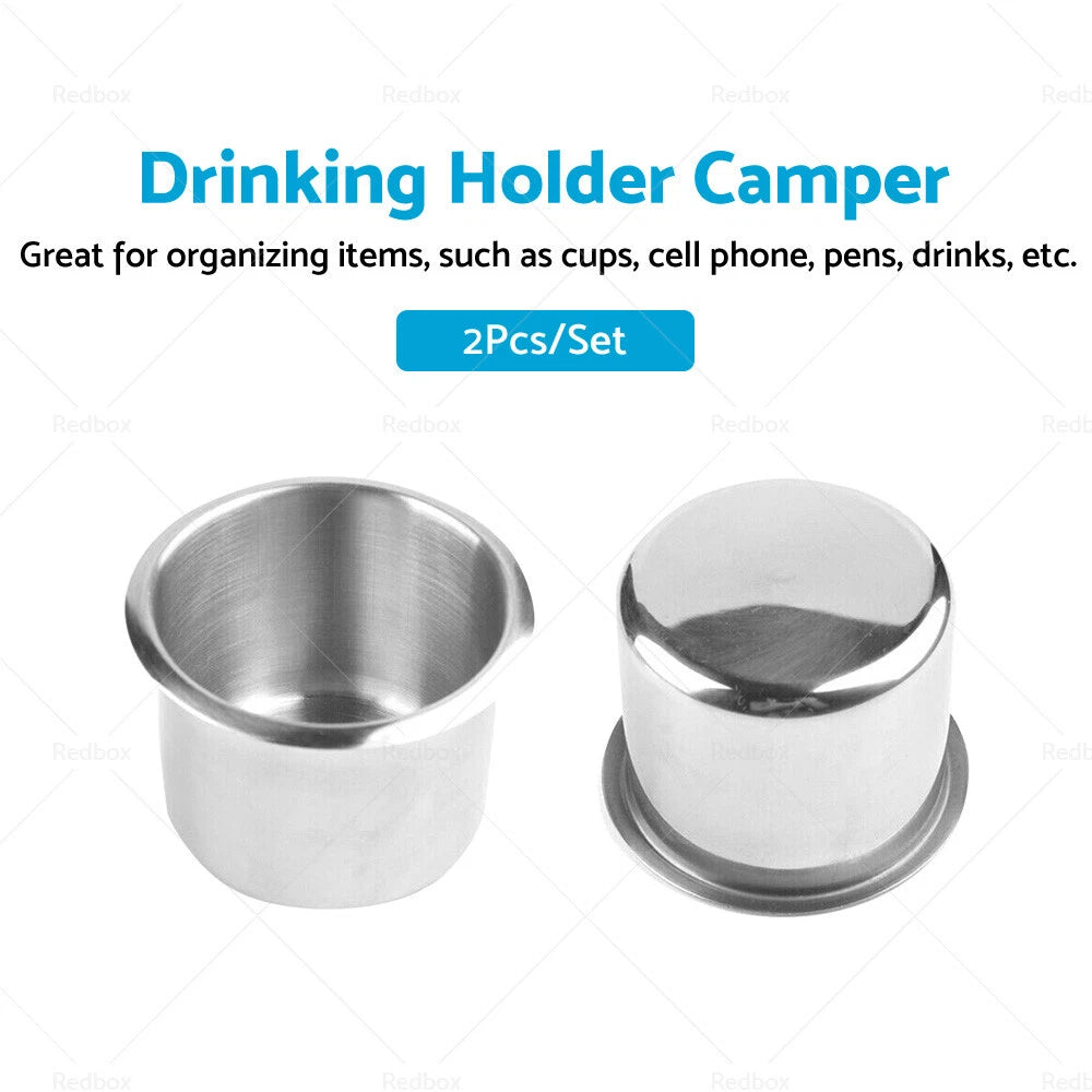 Stainless Steel Cup Holders for Marine Car Truck Camper RV Boat