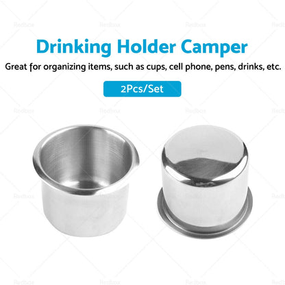 Stainless Steel Cup Holders for Marine Car Truck Camper RV Boat