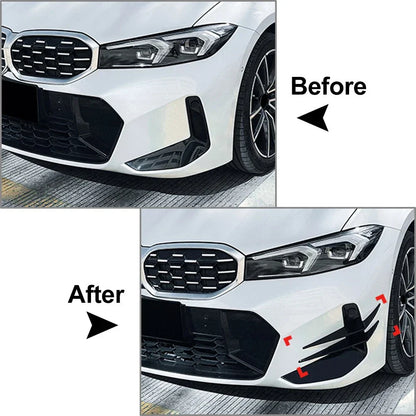 4 x Front Bumper Side Spoiler Splitter for BMW 3 Series G20 G21 M Sport (2023)