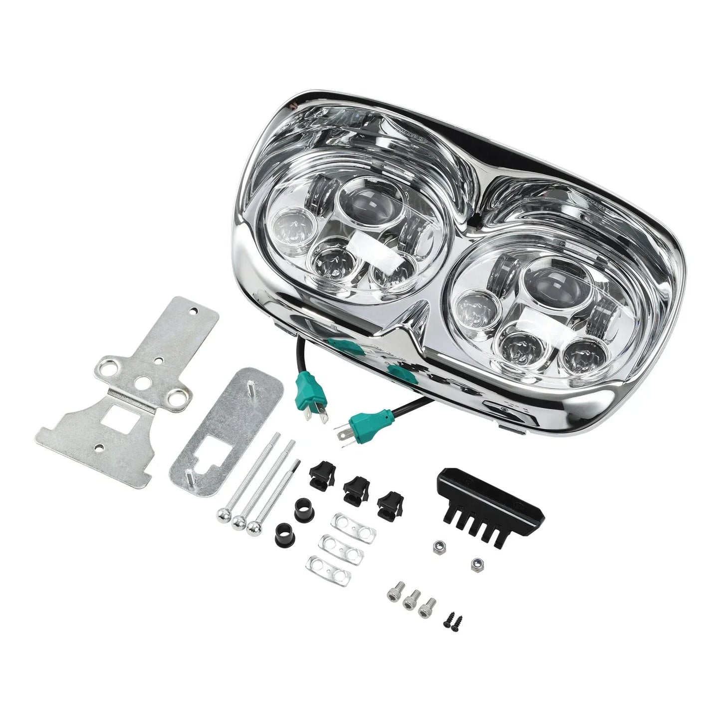 5 3/4in Projector LED Dual Front Headlight Lamp for Harley Road Glide (1998-2013)
