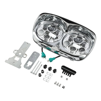 5 3/4in Projector LED Dual Front Headlight Lamp for Harley Road Glide (1998-2013)