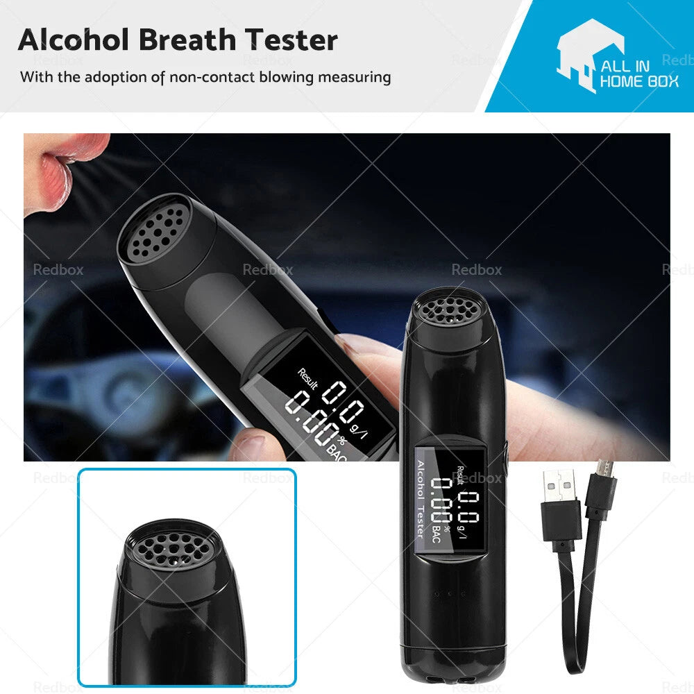 LCD Portable Breath Tester for Personal Use - Alcohol Breathalyser