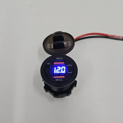 12V 24V Dual USB Fast Power Charger Adapter Socket for Car Boat