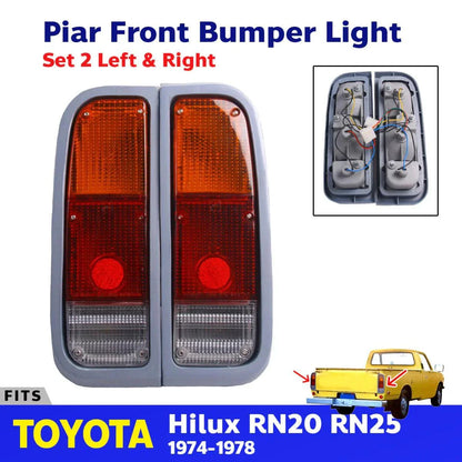 Tail Light Rear Lamp +Bulb Pair Fits Toyota Hilux RN20 RN25 Ute Truck 1974-78