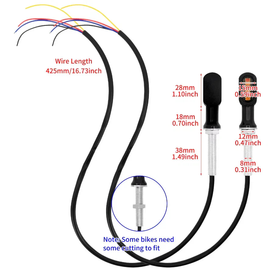 E4 LED Mini Rear Turn Signal Lights for Harley