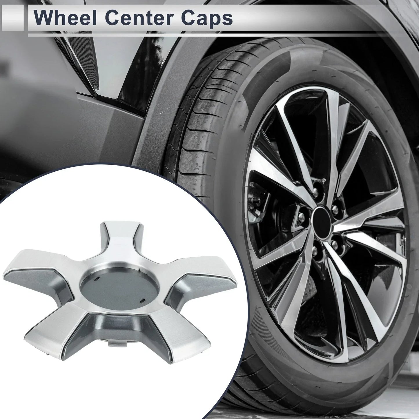 Wheel Center Caps for Lexus LX570 (2017-2020) - Silver Tone Plastic 1 x Pc