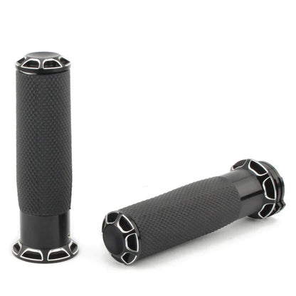 1" Black Hand Grips for Harley Touring Dyna Sportster