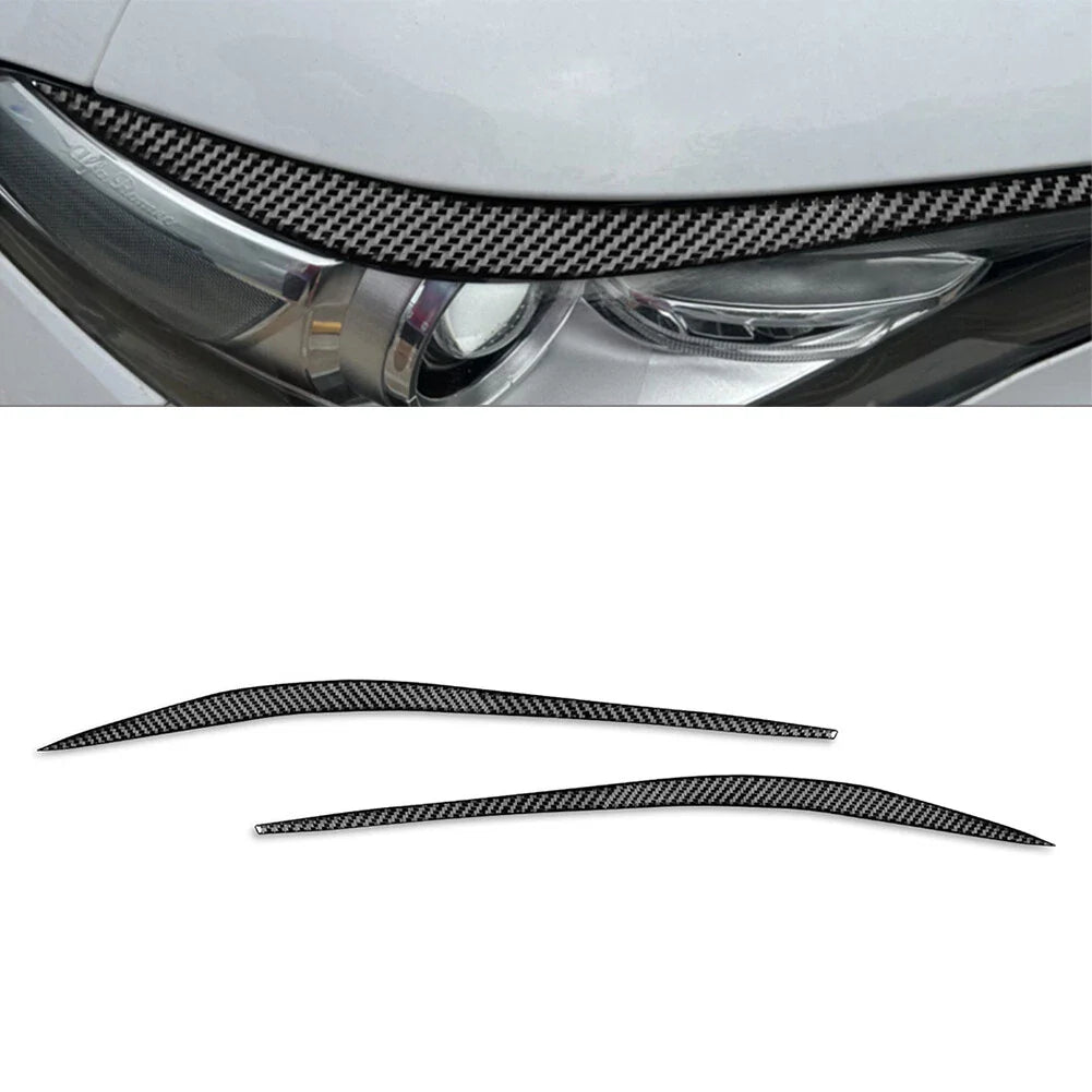 Carbon Fiber Headlight Eyebrows for Alfa Romeo Giulia (2015-2024)