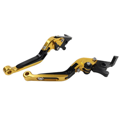 CNC Gold Extendable Brake Clutch Levers for Kawasaki ZX636R ZX6RR (2005-2006)