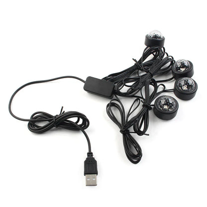 Colorful USB Ambient Foot Lamp for Car Interior Lighting