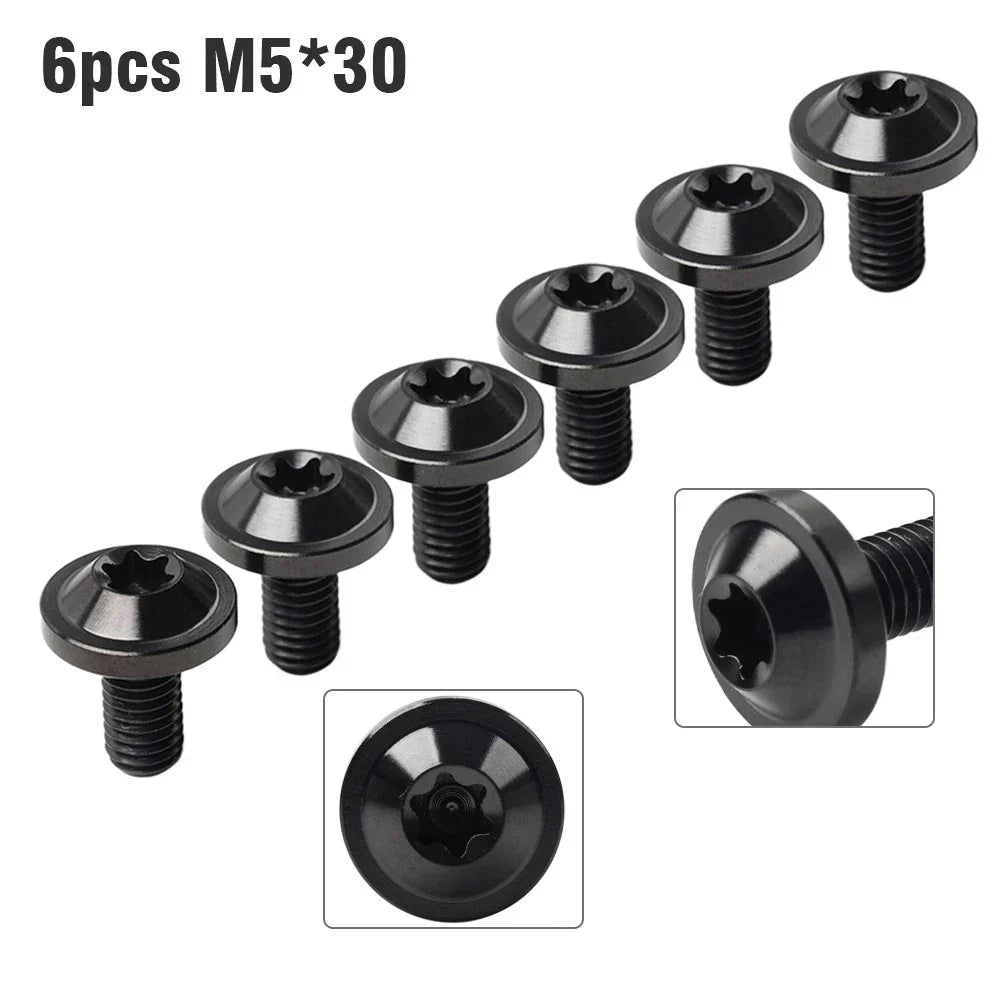 6 x Titanium Alloy M5x30mm Torx Head Bolts for Bike Motorcycle