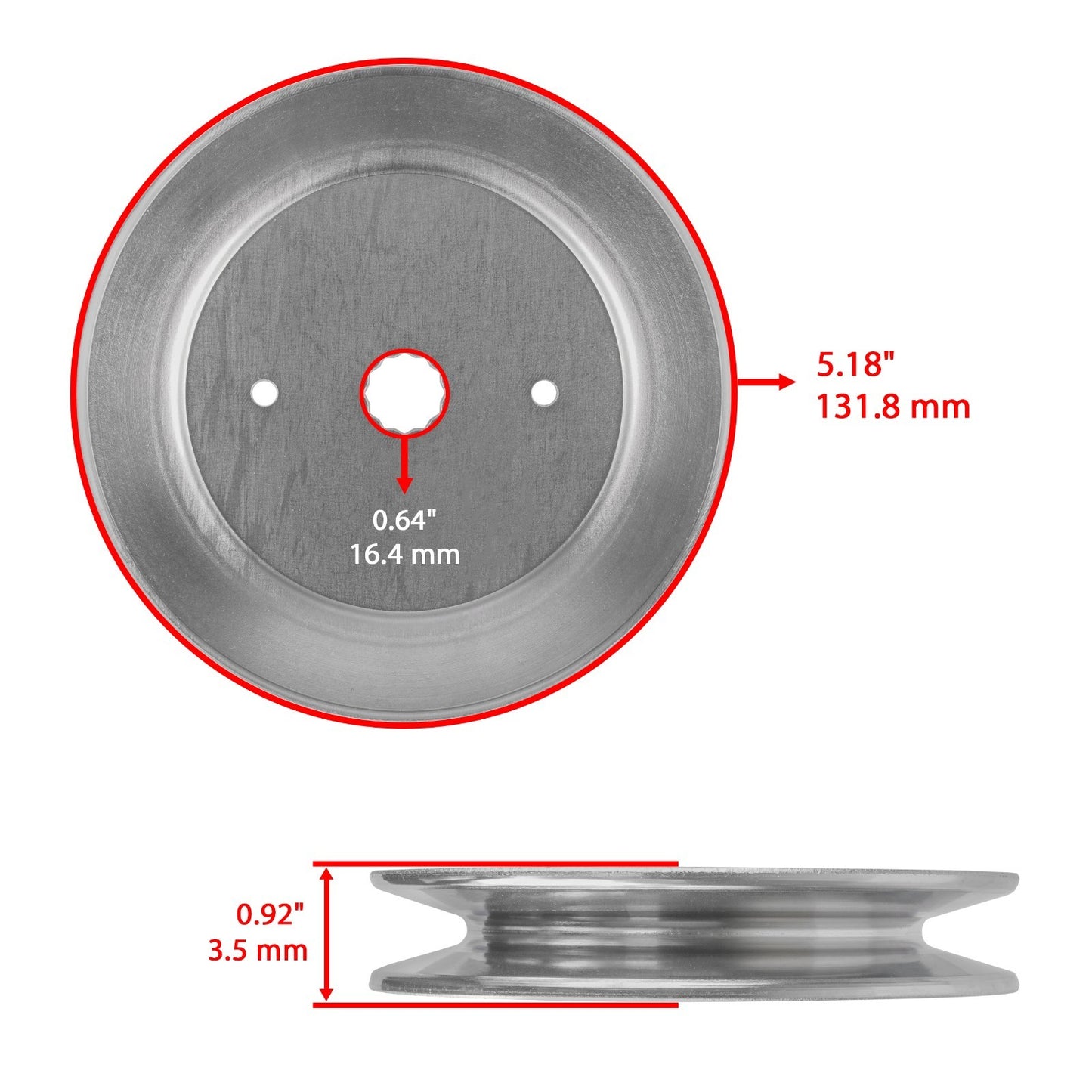 Deck Blade Spindle Belt Pulley Kit for Husqvarna GTH2654T (2006–2018)