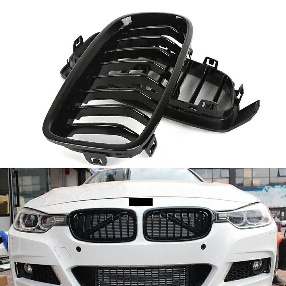 Black Front Upper Center Grille Trim for BMW 3 Series F30 F31 (2013-2019)