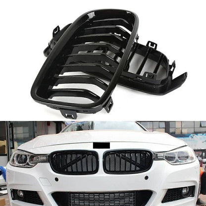 Black Front Upper Center Grille Trim for BMW 3 Series F30 F31 (2013-2019)