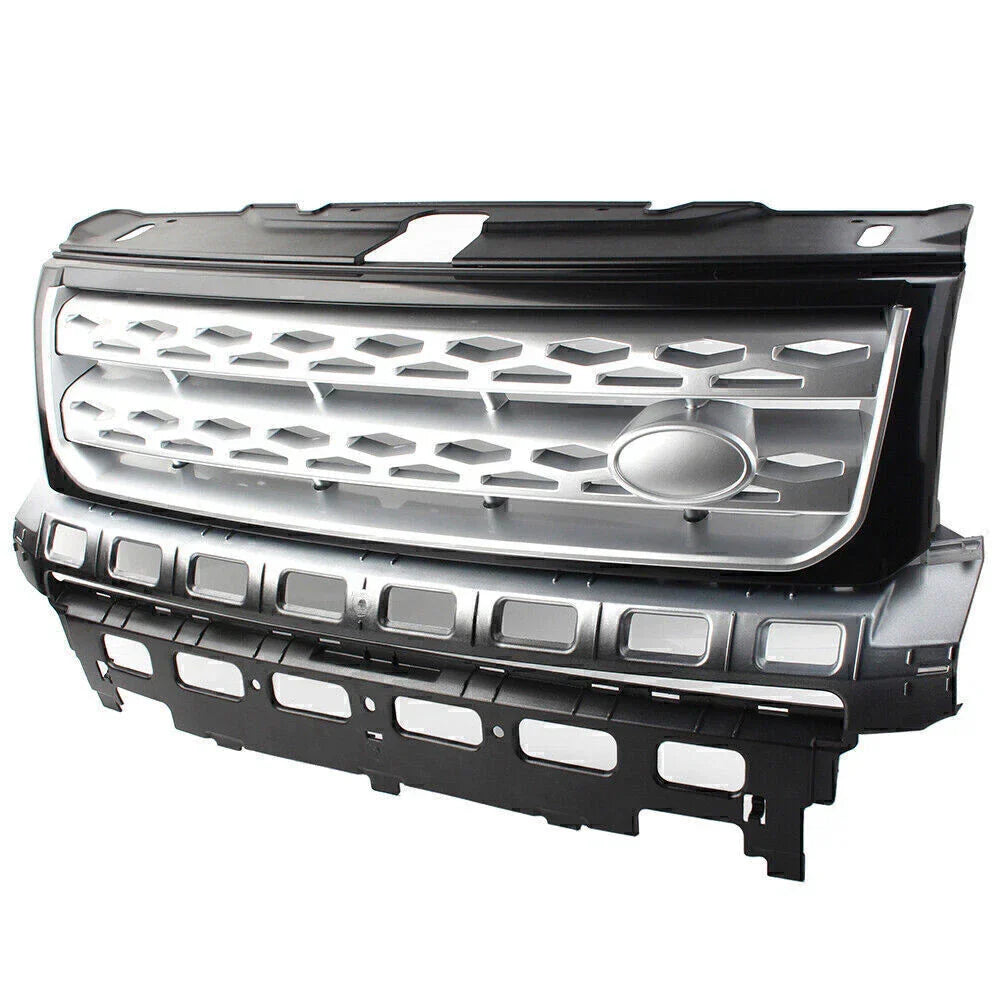 Black & Silver Front Grille Mesh for Land Rover Freelander 2 (2010-2016)
