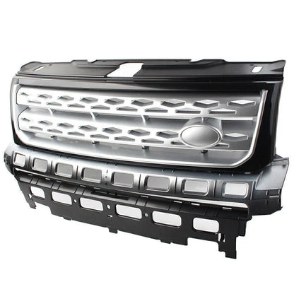 Black & Silver Front Grille Mesh for Land Rover Freelander 2 (2010-2016)