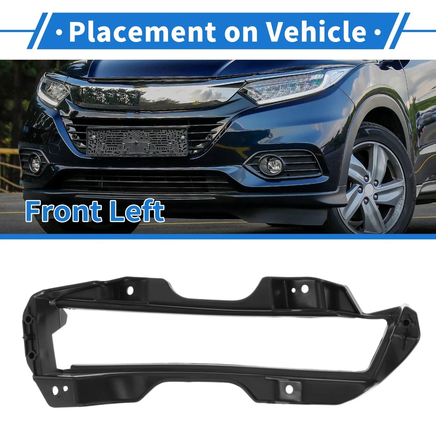 Front Left Fog Light Grill for Honda HR-V (2019-2021)