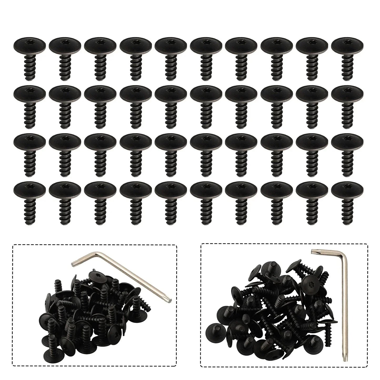 Quality Clip Clamp Vehicle 40 Pcs Black Liner Screw