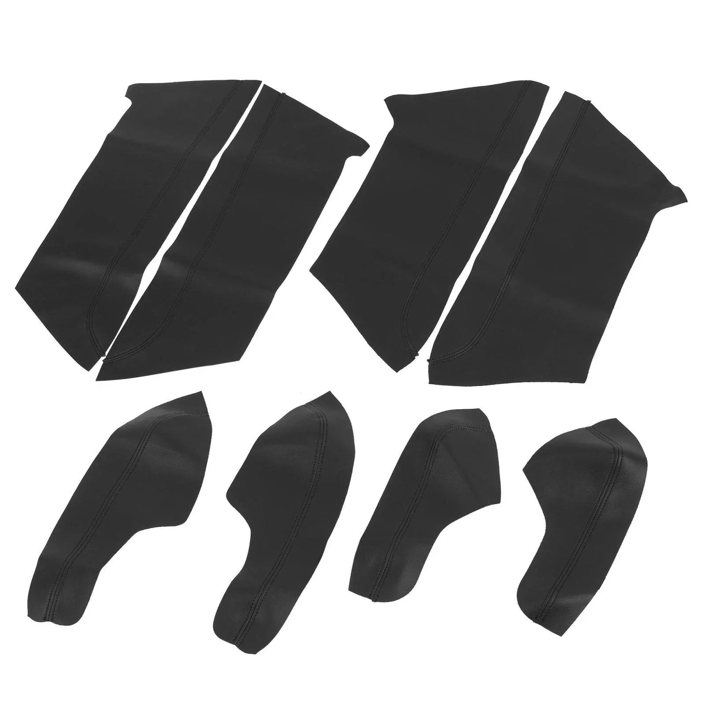 8 Pcs Door Panel Armrest Protector Covers for Honda Civic (2016-2020) Black